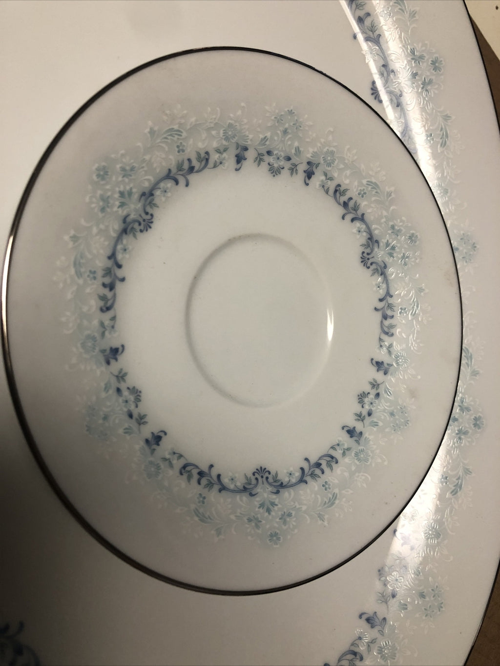 Lot Of 2 Noritake Pledge 2938 14” Oval Serving Platter & 6” Desert Plate1