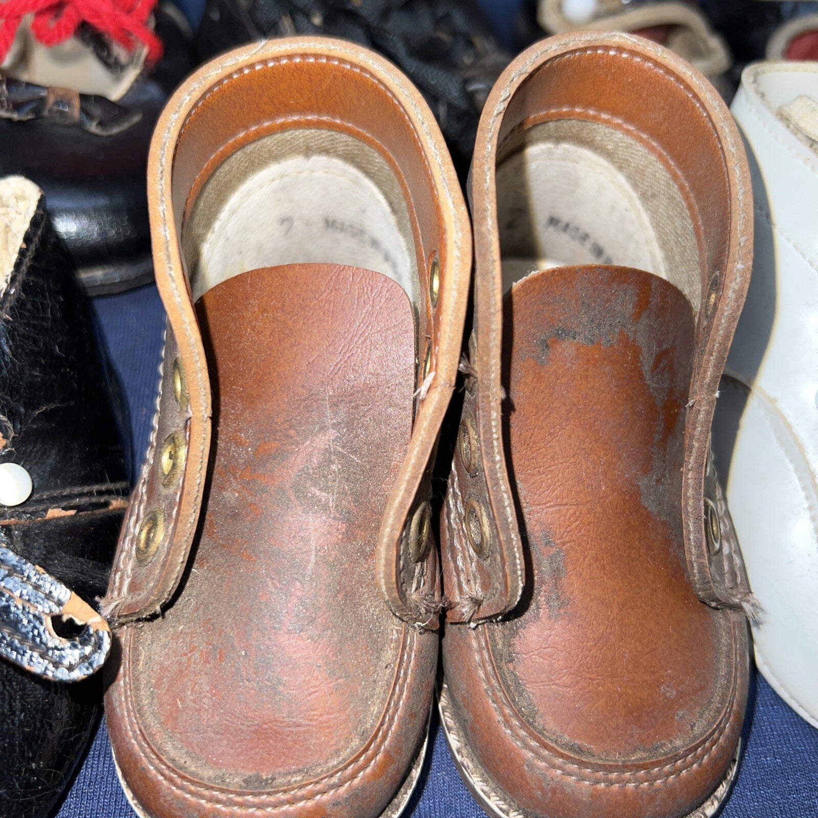 Lot of 8 Antique Doll Shoes Large Sizes Various Conditions Various Sizes 6