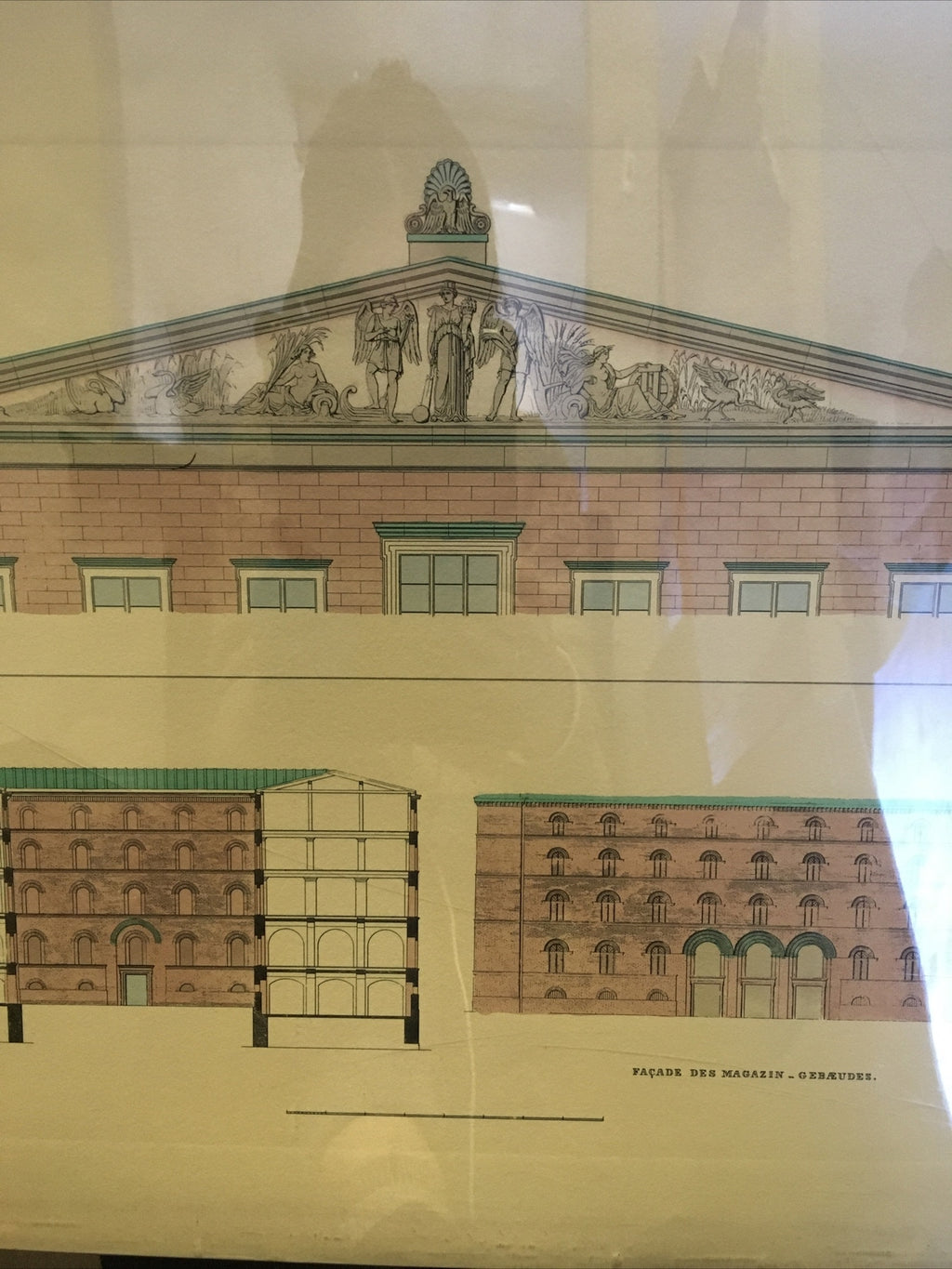 Architecture Art G.F. Thiele Colored Etching "Facade De Magazin Gebaeudes”7