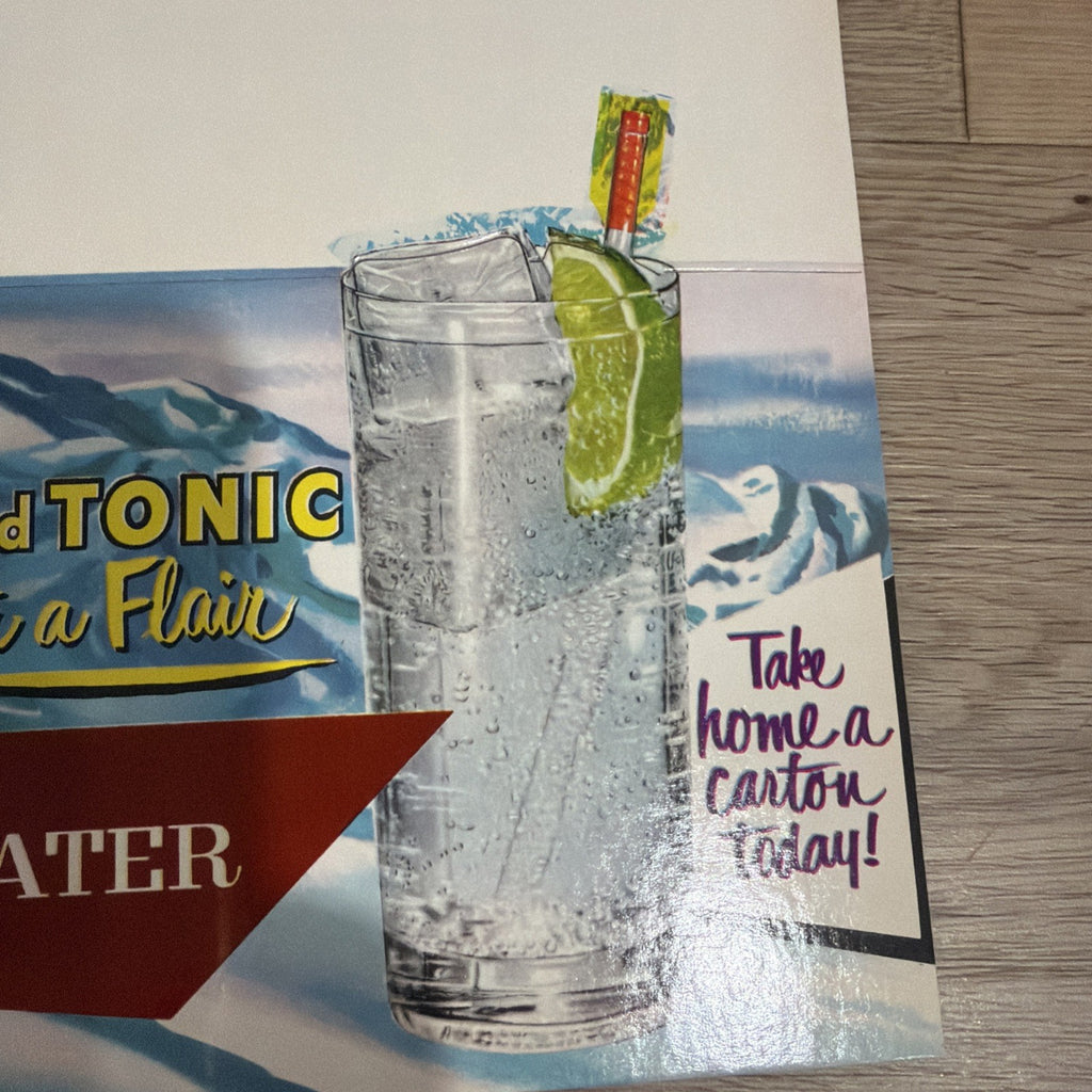 Vintage CANADA DRY Soda Gin and Tonic Cardboard General Store Display Sign3