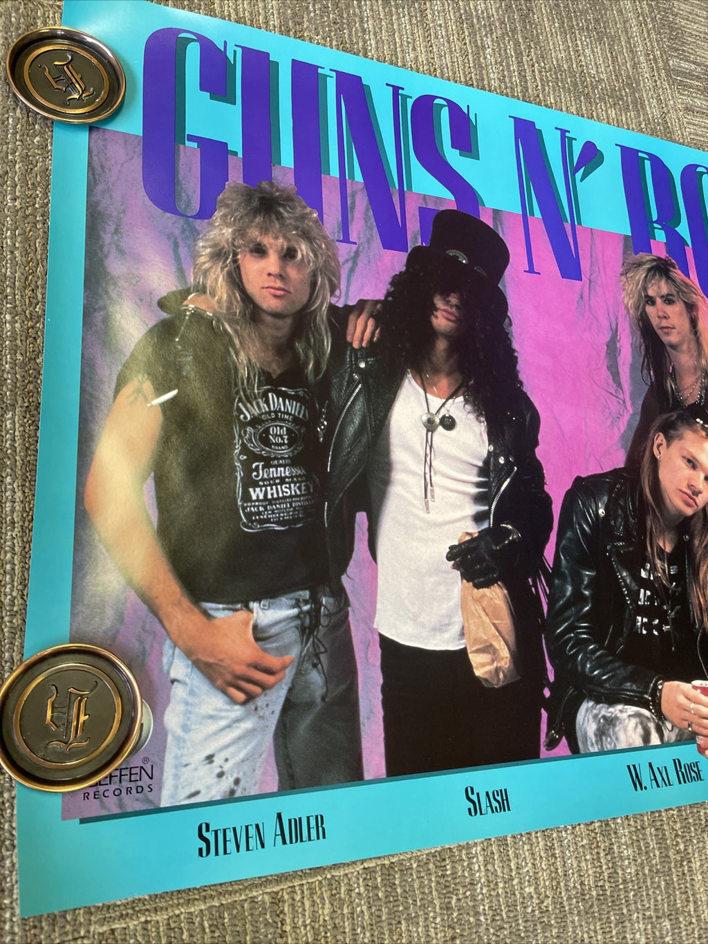 #147 1987 Guns n Roses Record Store Promo Poster 24” X 36”1
