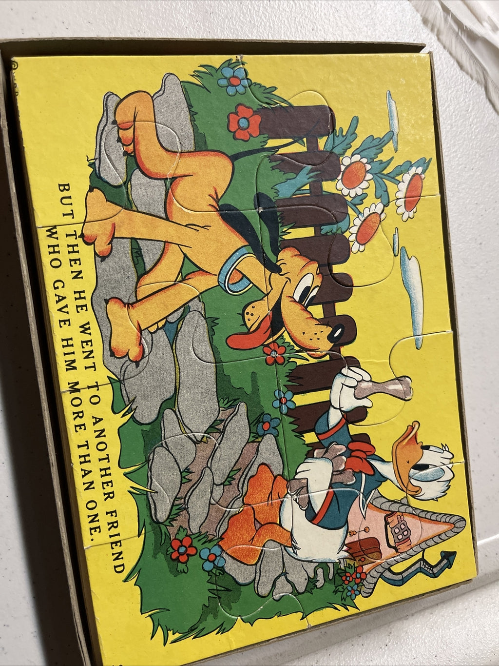 mother hubbard puzzle rhymes walt disney productions RARE with box1