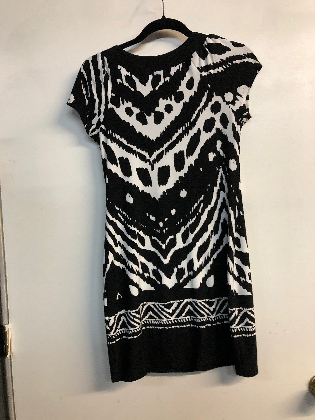 Sweet Storm Women's Black White Pattern Dress Size M2