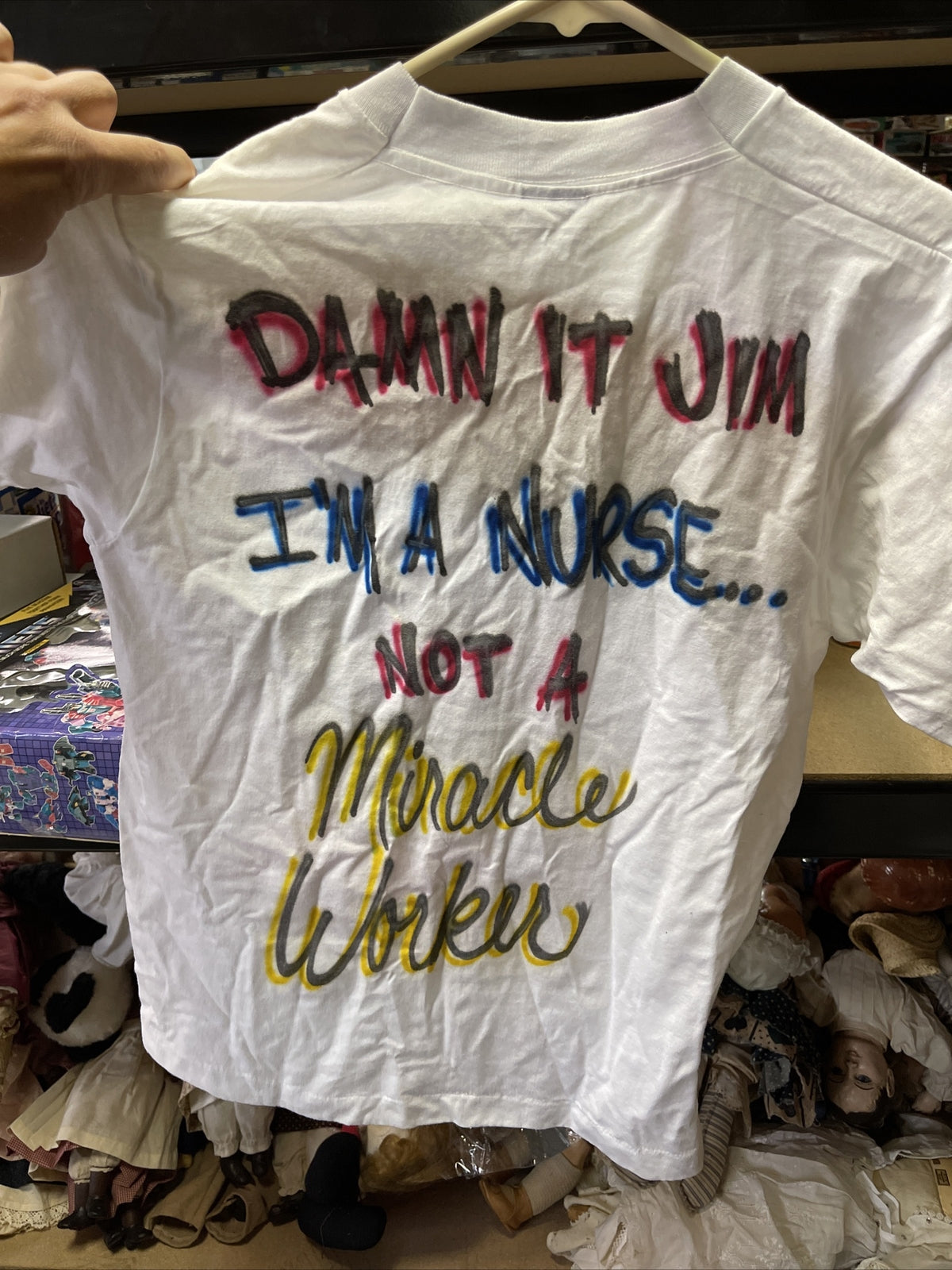 Vintage 90s Star Trek Short sleeve Airbrushed M Tshirt “Damn It Jim”7