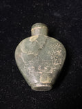 FINE ANTIQUE CHINESE painted JADE SNUFF BOTTLE w LID QING DYNASTY0