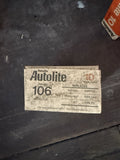 NOS Vintage Autolite 106 Spark Plugs Box of 10 Replaces Champion0
