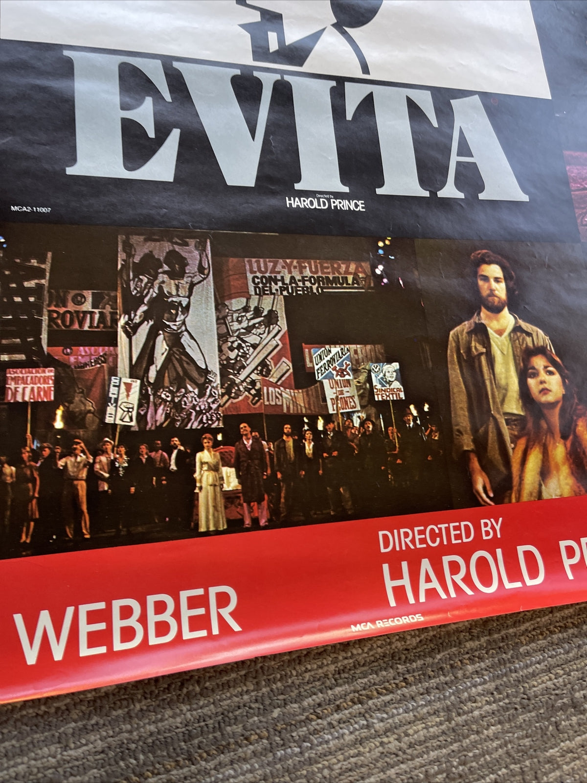 #180 1979 EVITA TIM RICE ANDREW LLOYD WEBER  Record Store Promo Poster  36”8