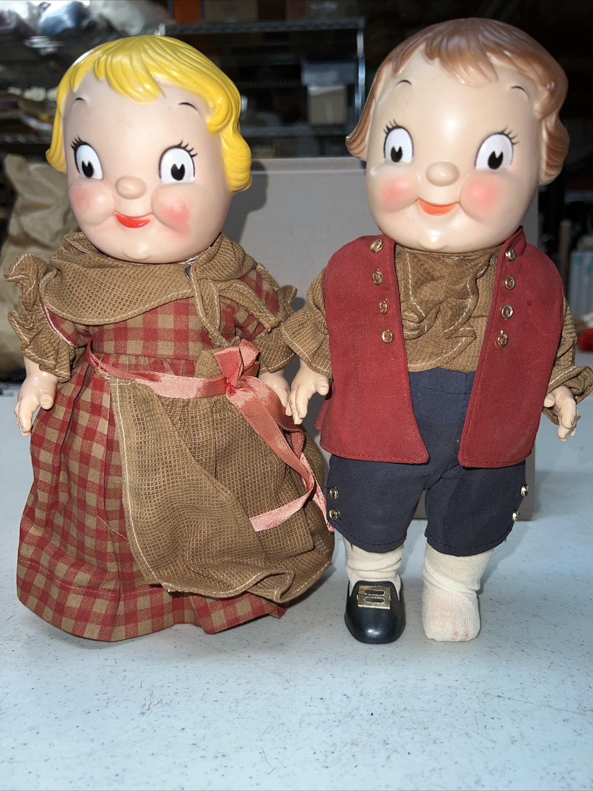 Vintage Pair Of Campbell’s Soup Dolls Boy And Girl Rare !0