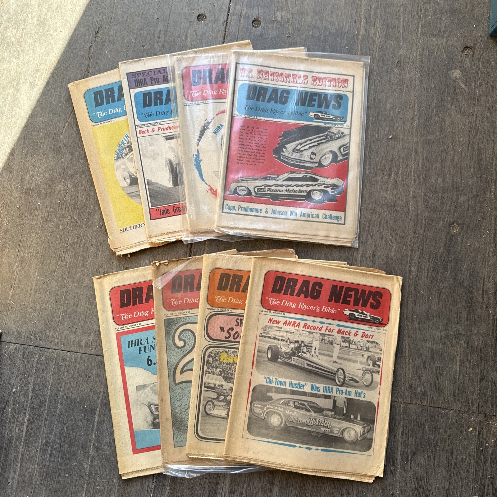 Vintage Drag News Magazine 1974 Volume 19-20 Drag Racing NHRA Don Garlits Lot0