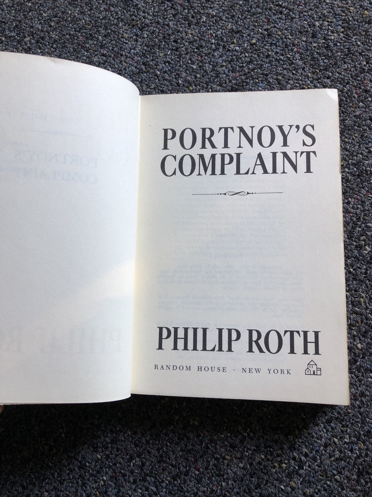Portnoy's Complaint by Philip Roth (1969, Hardcover)2
