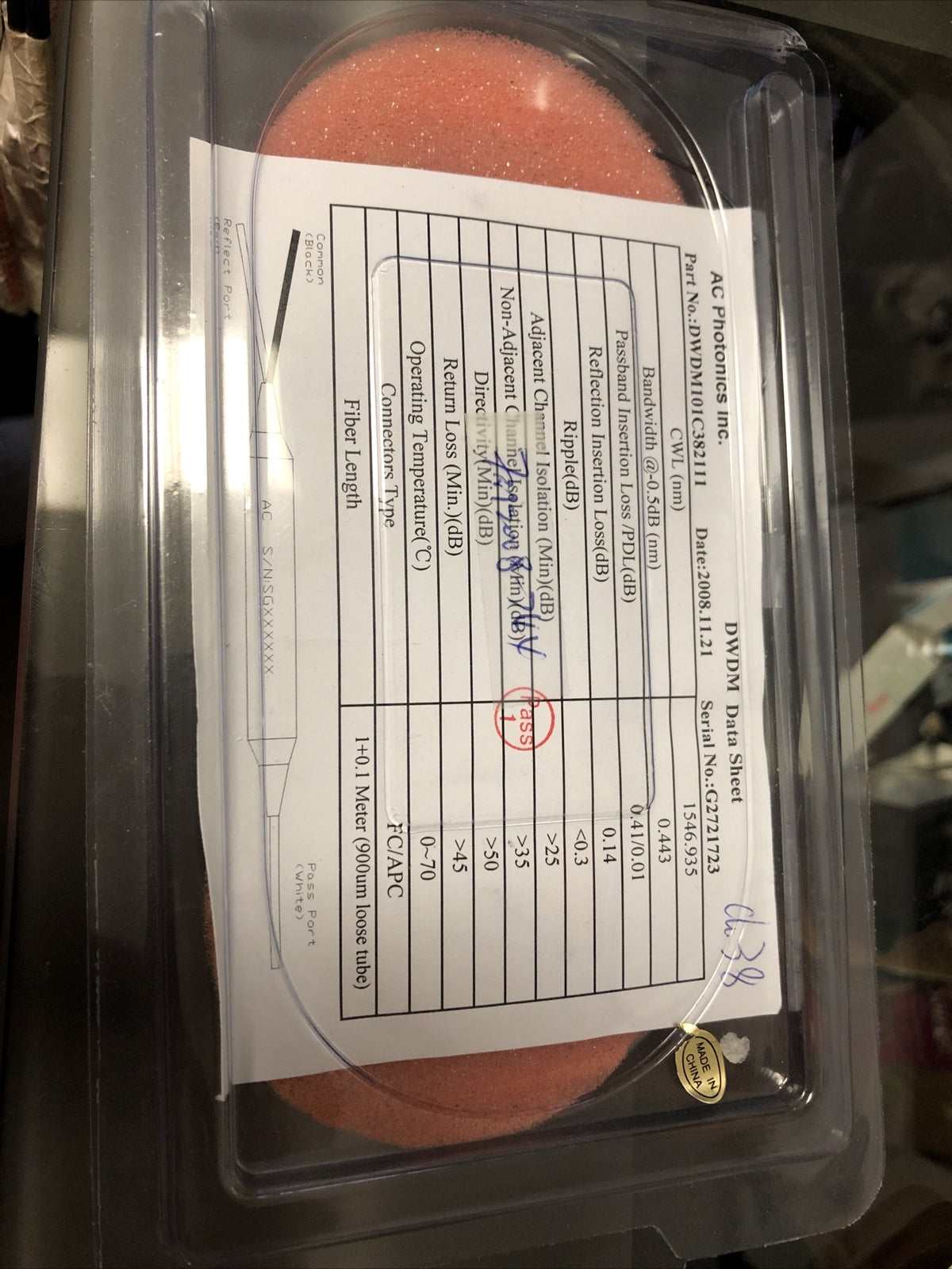 AC Photonics Fiber Coupler 900um DWDM101C3821110