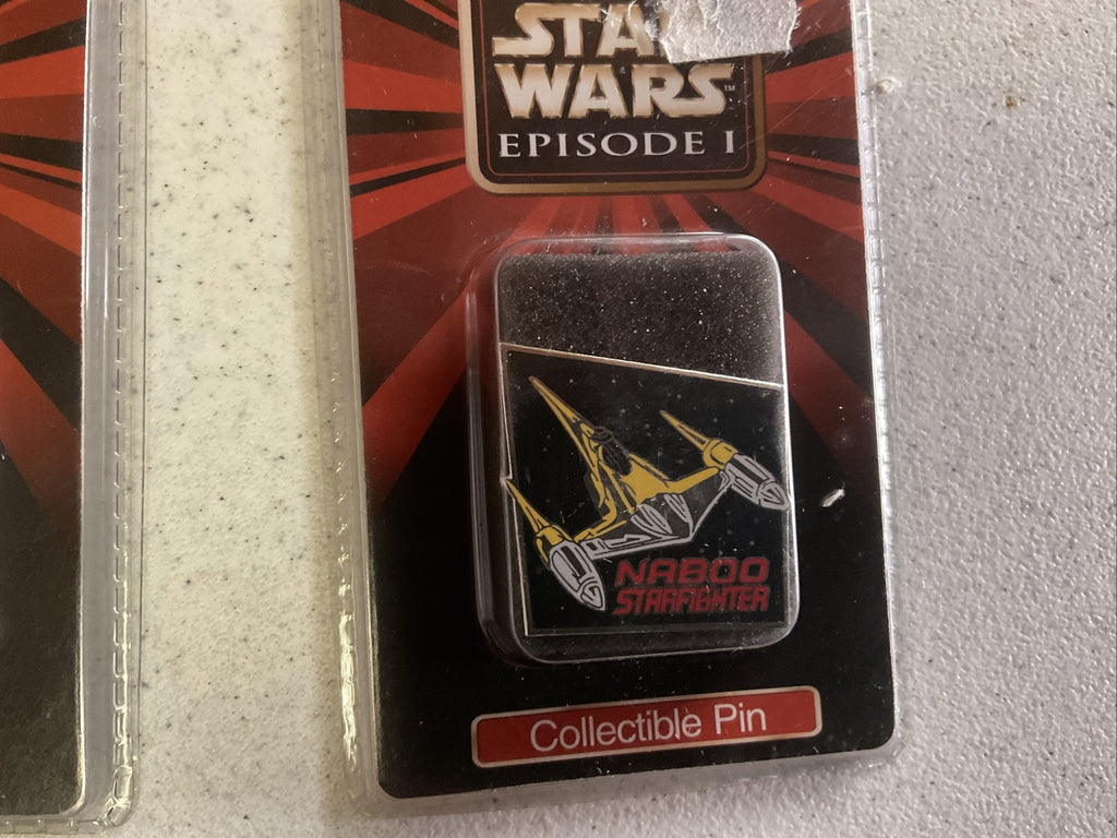 Vintage Star Wars Episode 1 Pins Lot Of 4 Sealed2
