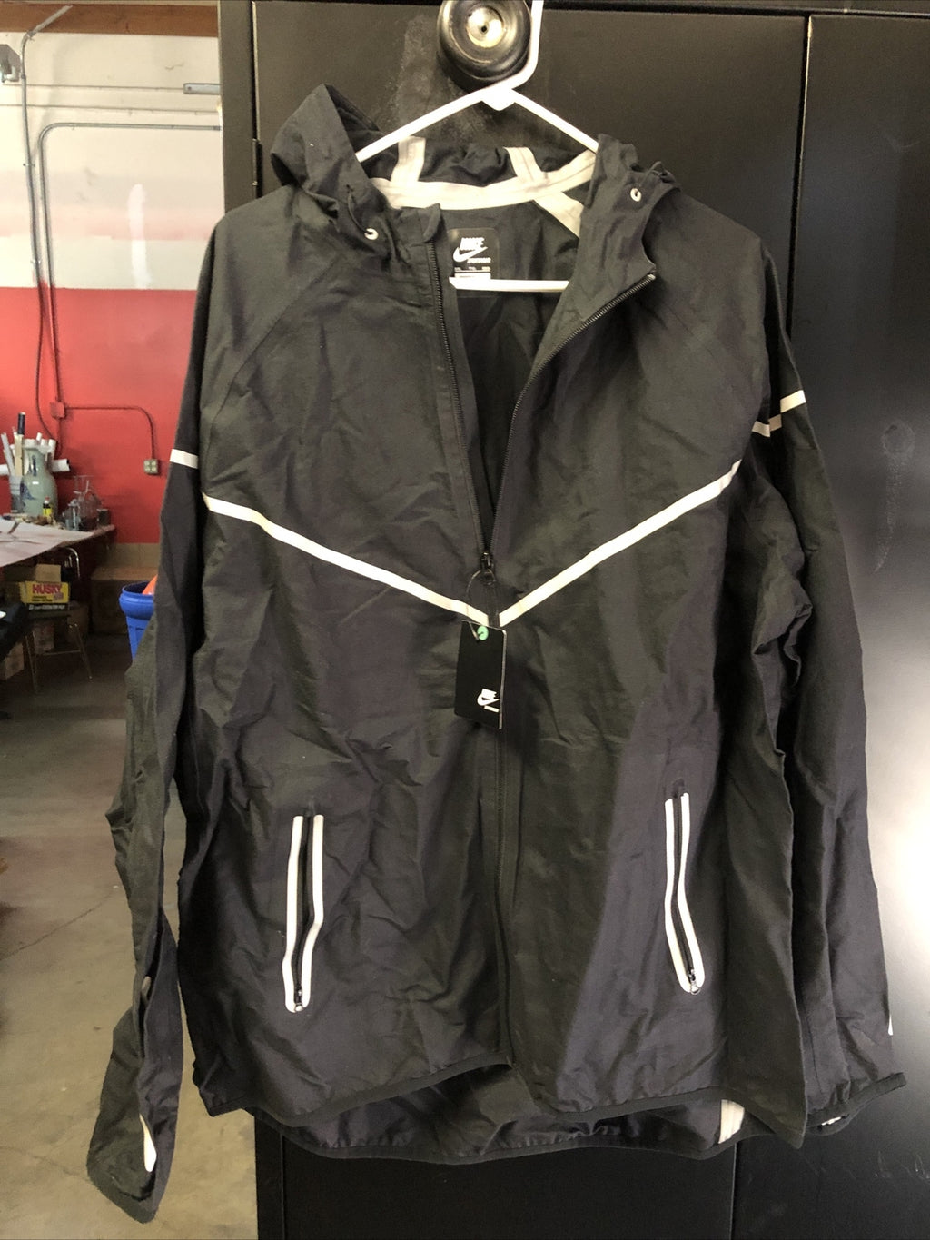 Nike Sportswear Full Zip Black Jacket With Hood 485004-010 Size 2XL NOS0