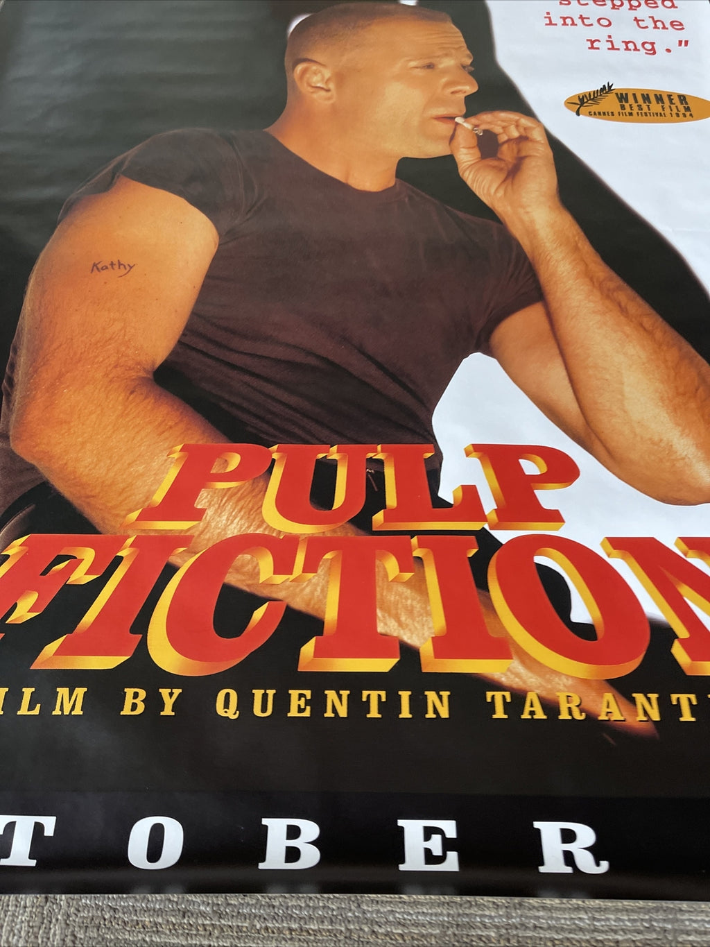 #198 Large 60” X 40” Pulp Fiction Theater Promo Movie Poster Miramax Rare!!1