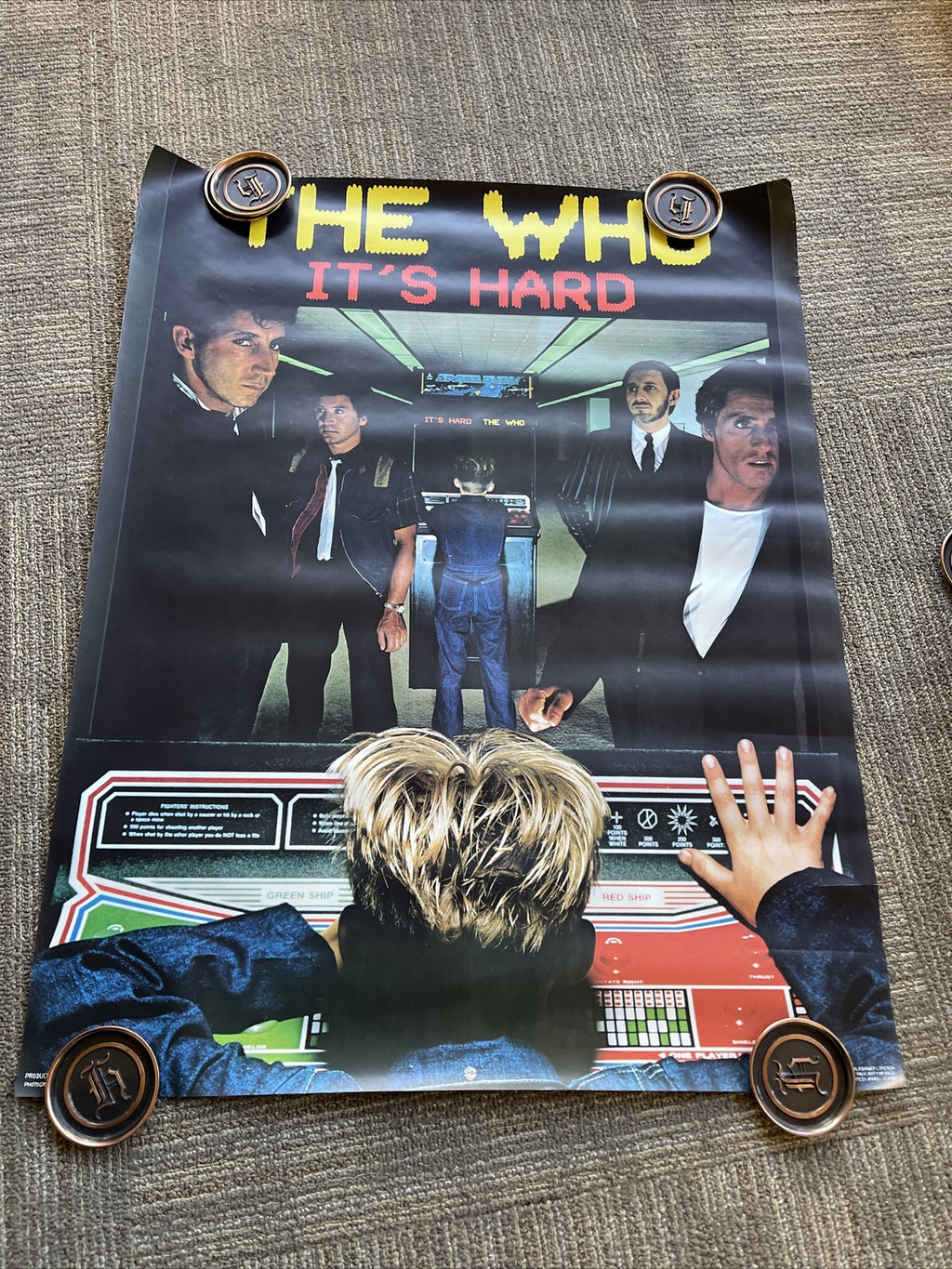 #175 1982 THE WHO It’s Hard Record Store  PROMO POSTER 25X33”0