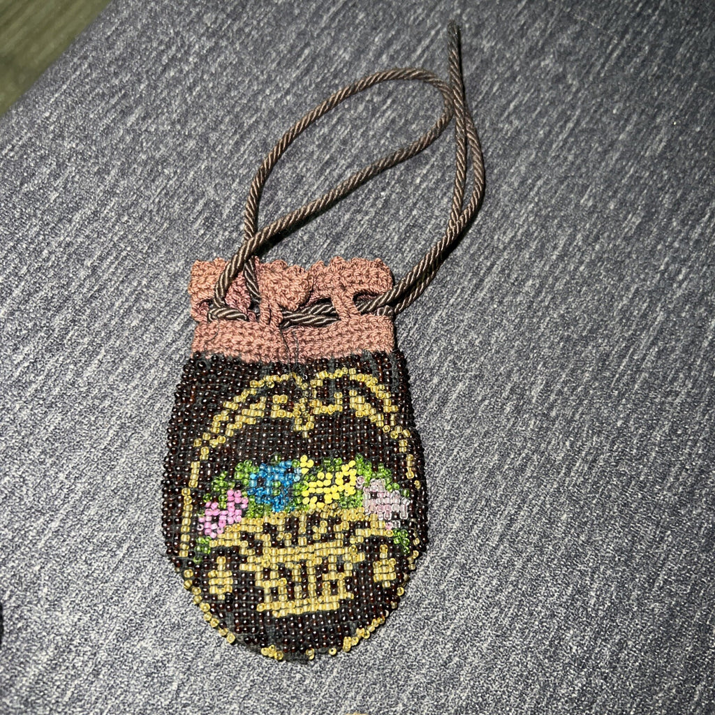 Lot of 3 Vintage Hand Crafted Beaded  Coin Purse Pouches High Quality Handmade6