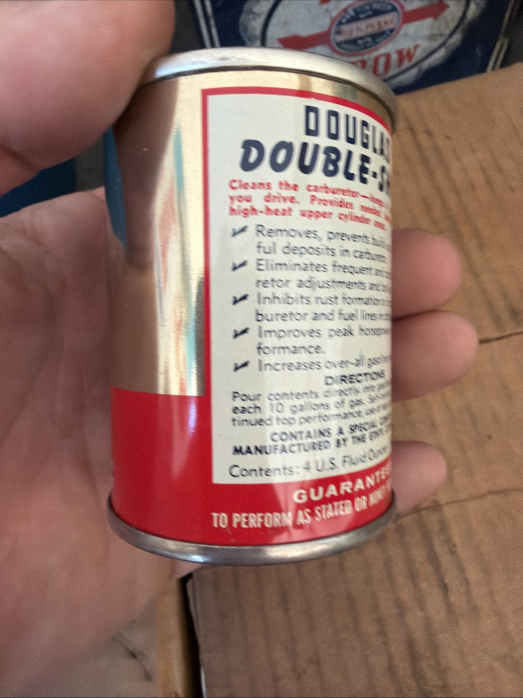 Vintage NOS  Douglas Motor Oil Co California UC Lube 4oz Not Quart Oil can3