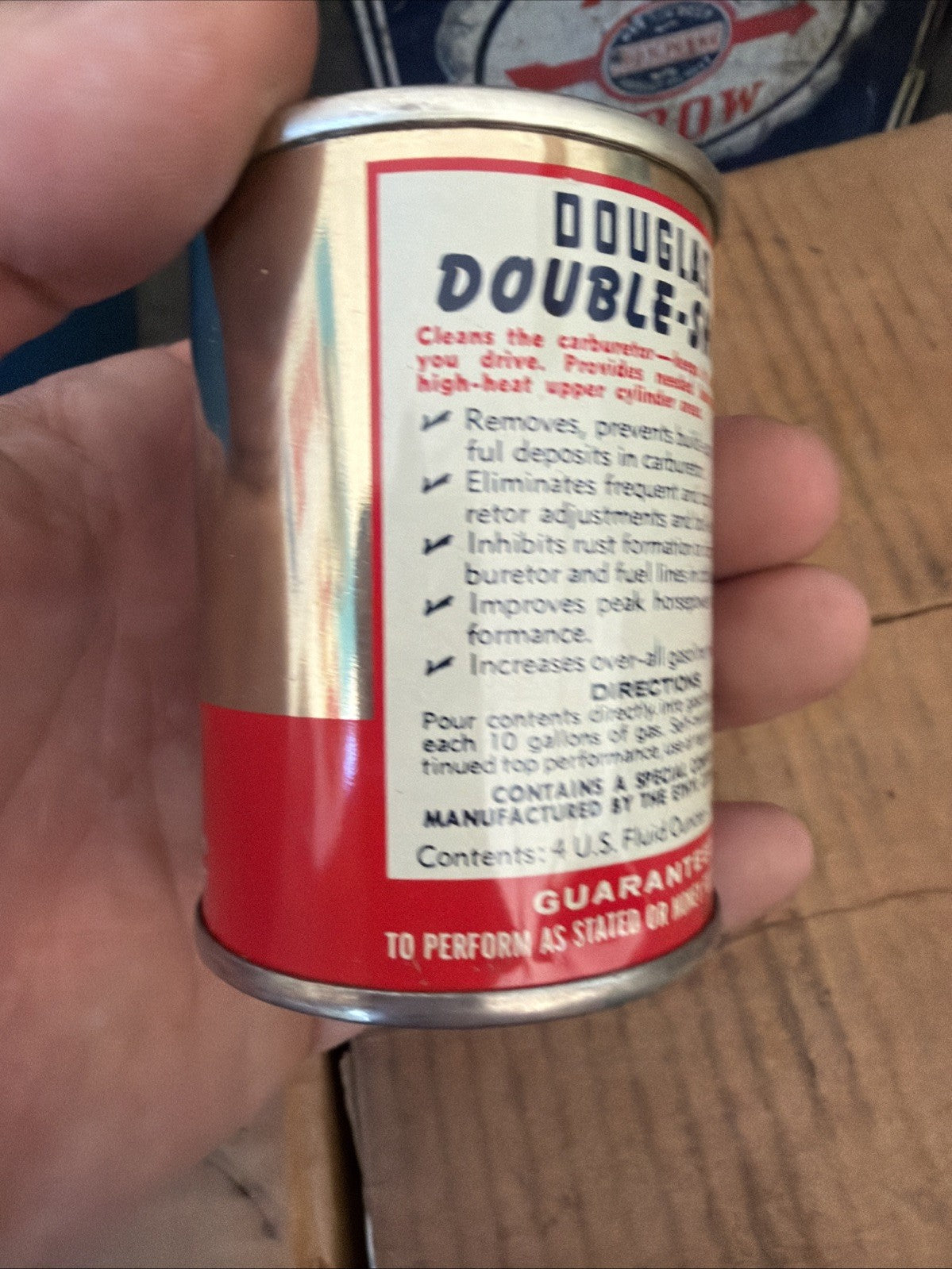 Vintage NOS  Douglas Motor Oil Co California UC Lube 4oz Not Quart Oil can3