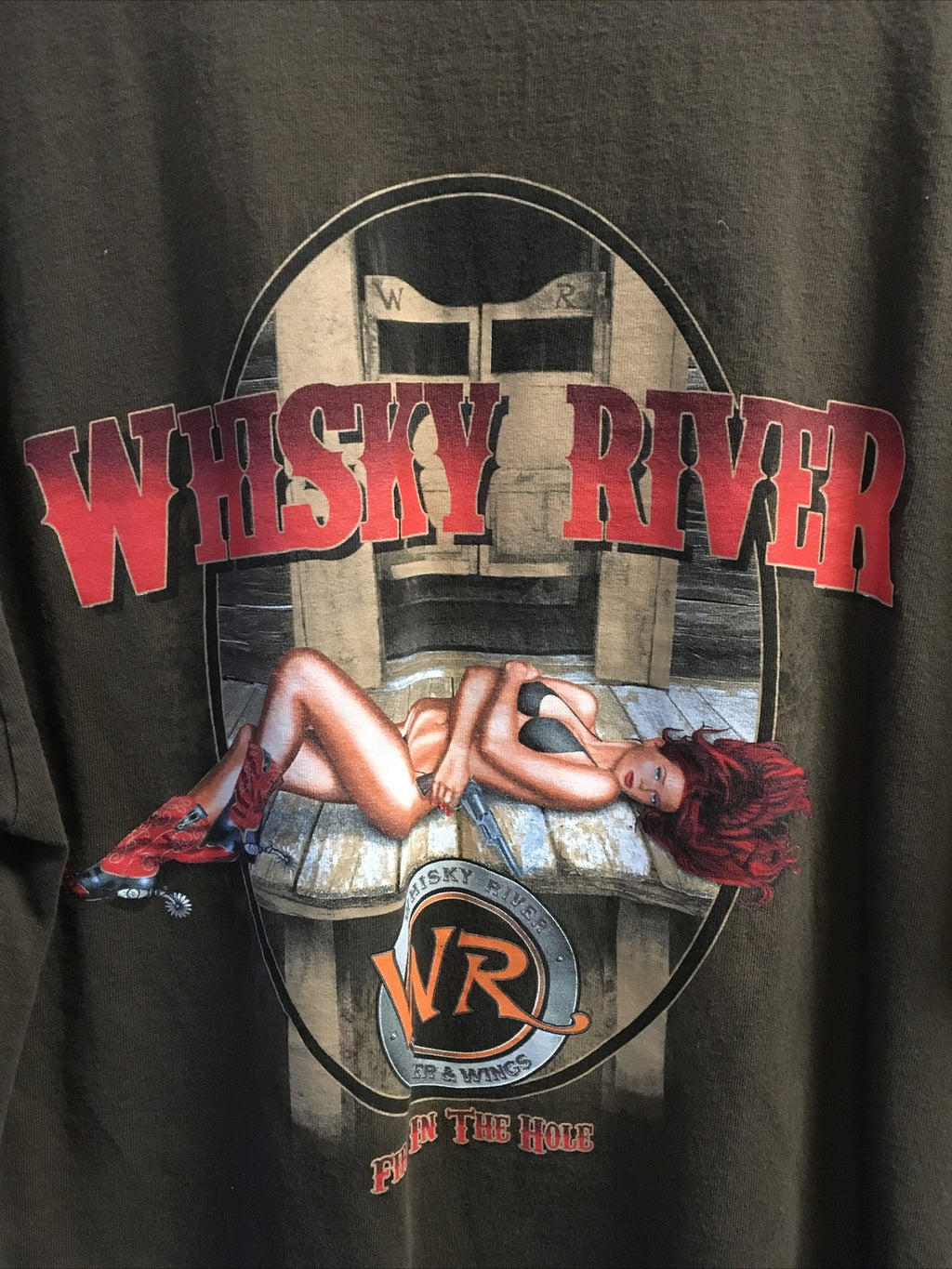 Brown Whiskey River Beer And Wings T SHIRT Rock N Roll Outlaw Cowboy4