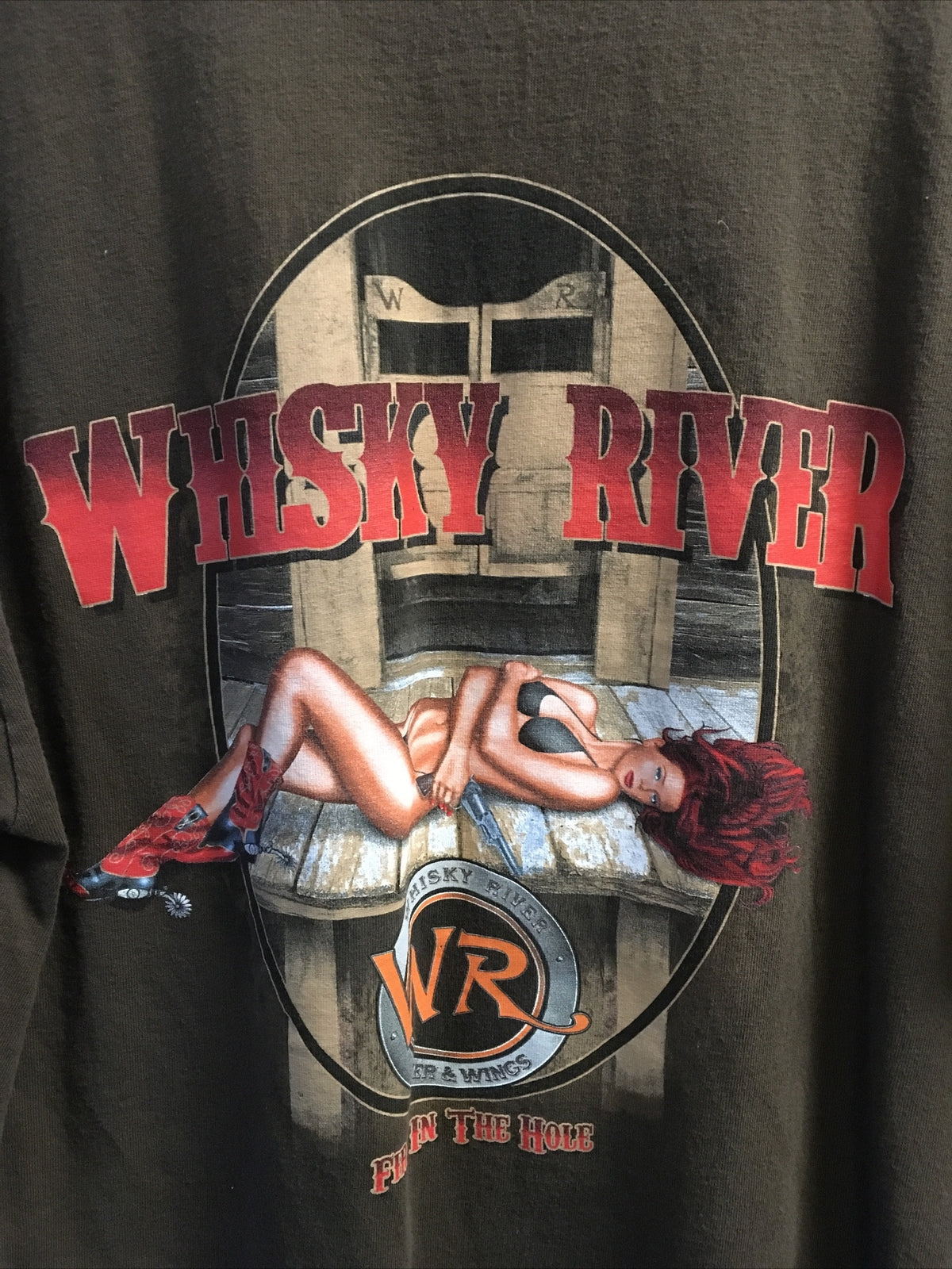 Brown Whiskey River Beer And Wings T SHIRT Rock N Roll Outlaw Cowboy4