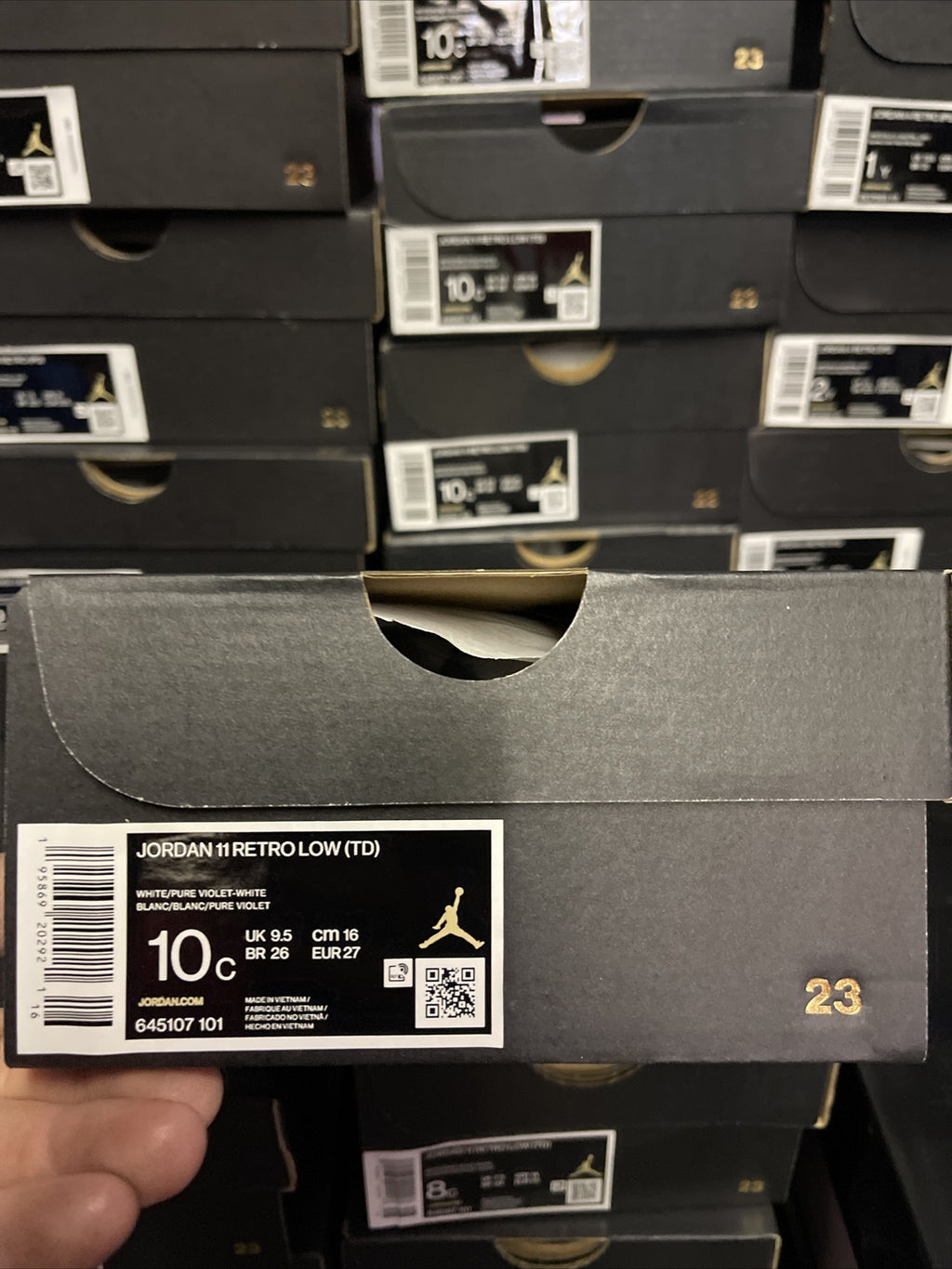 645107-101 Toddlers Air Jordan Retro 11 Low (TD) 'Pure Violet' Size 10c5