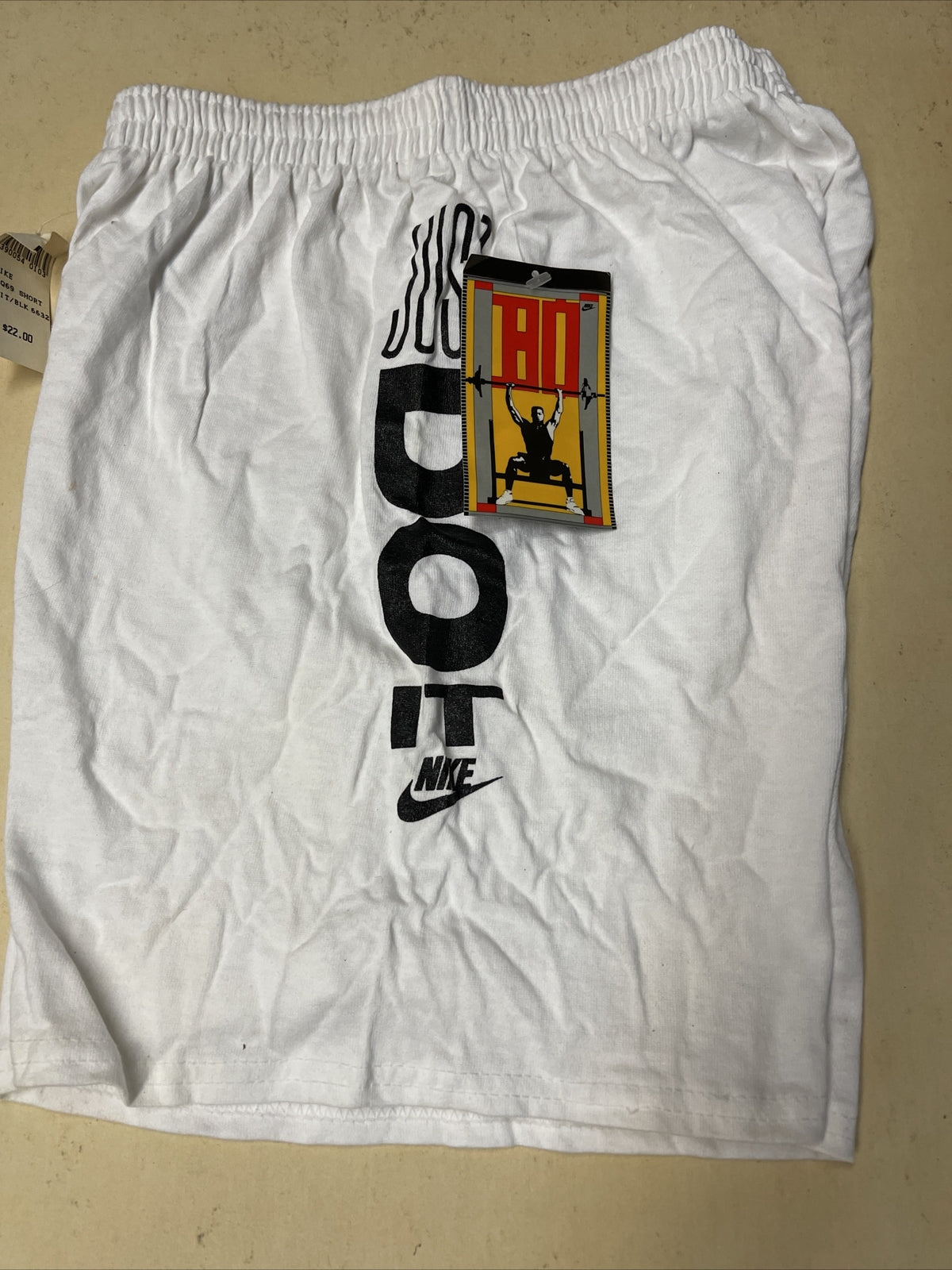 New w tags vintage 90s nike just do it Bo Jackson shorts Adult Size M white0
