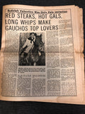 RUDOLPH VALENTINO Latin Lover Sheik Movie Film Actor Saddle NYC Newspaper 19700