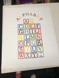 Vintage 1987 Springdale Graphics Alphabet Poster Print 20”x16” Childs Poster0