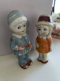 4” Vintage Pair  Boy And Girl Figurines Made In Japan Hand Painted0