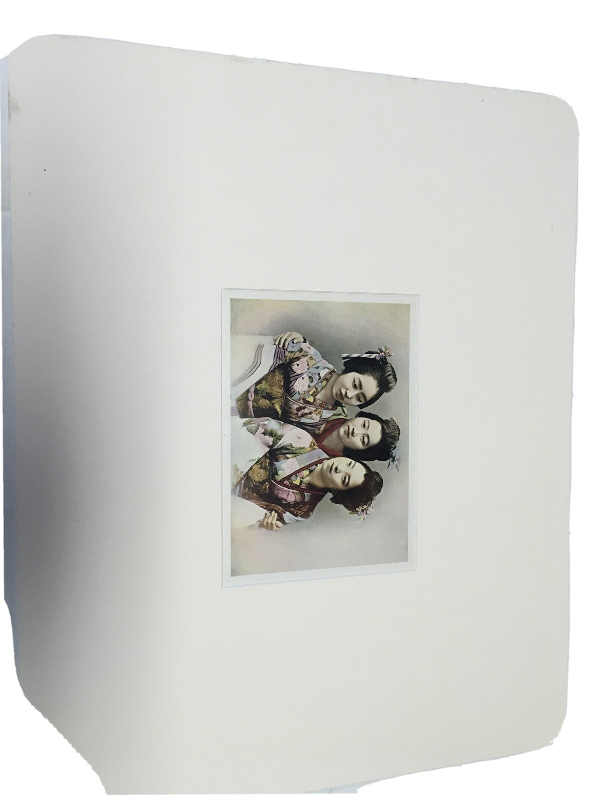 Vintage Asian Art Print , 3 Women In Kimonos0