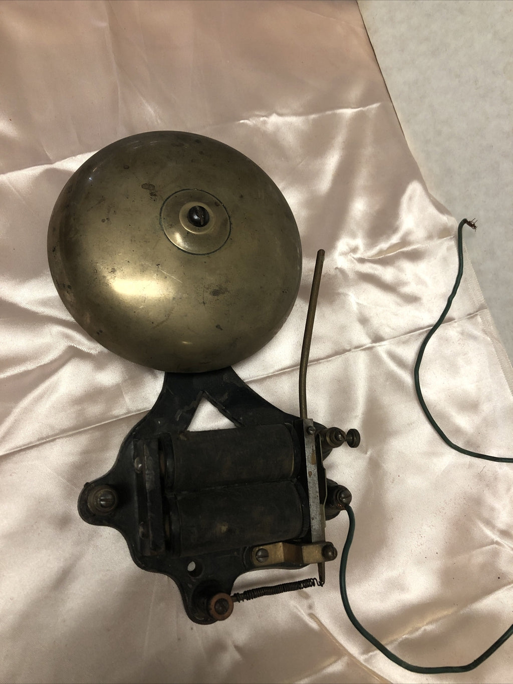 Antique Brass Boxing/Prize Fighting Gong Bell Needs To Be Rewired0