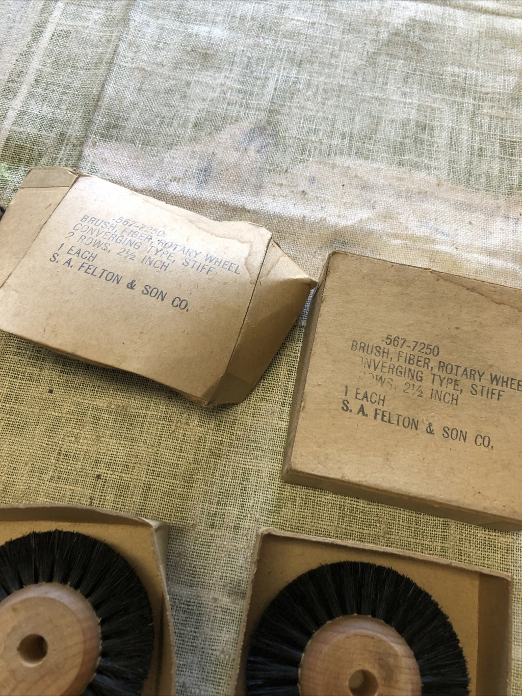 Lot Of 3 - Brush Fiber Rotary Wheel Converging Type 2 1/2 Inch NOS5