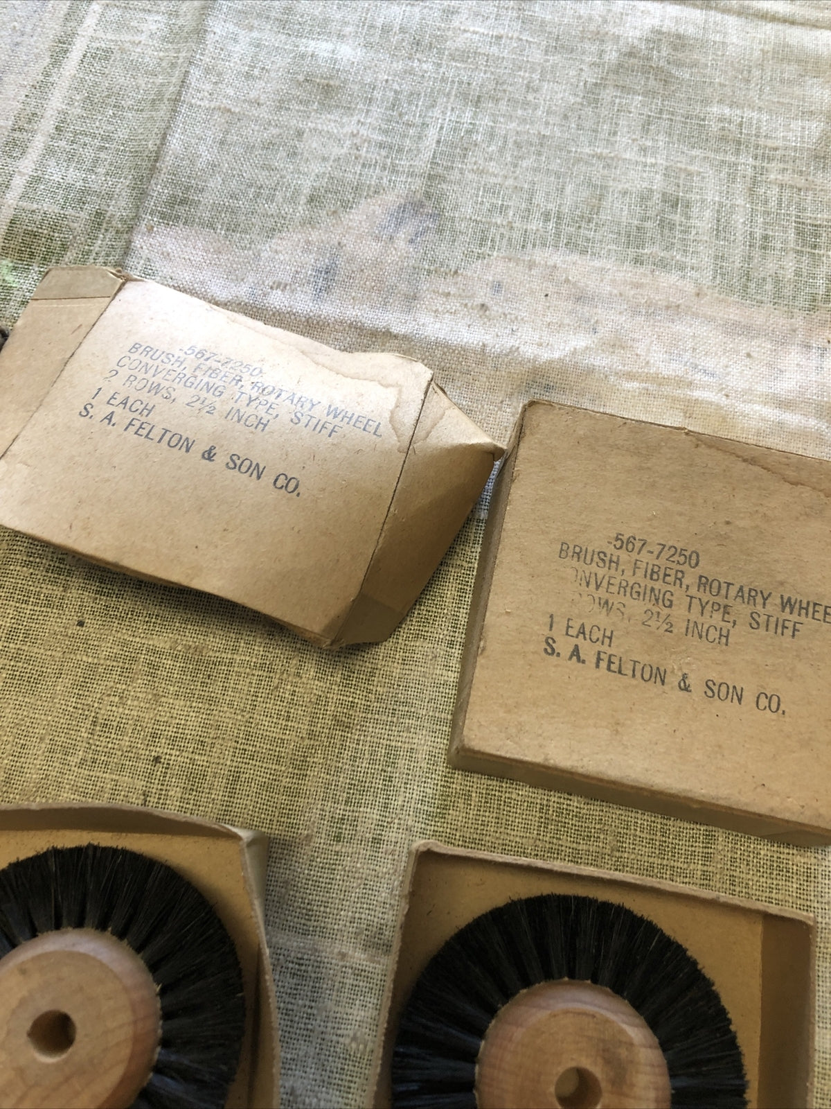 Lot Of 3 - Brush Fiber Rotary Wheel Converging Type 2 1/2 Inch NOS5