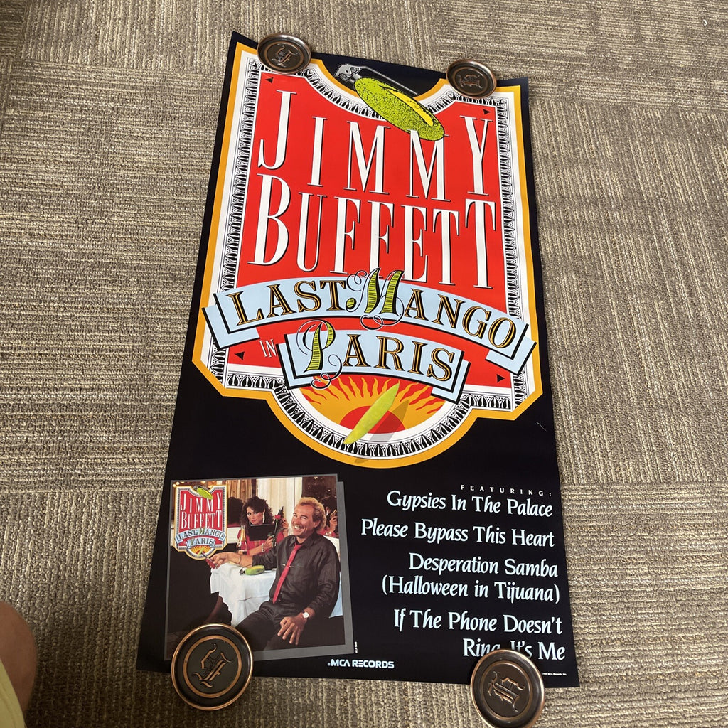 1985 Jimmy Buffett Last Mango In Paris Original Record Store Promo Poster #500