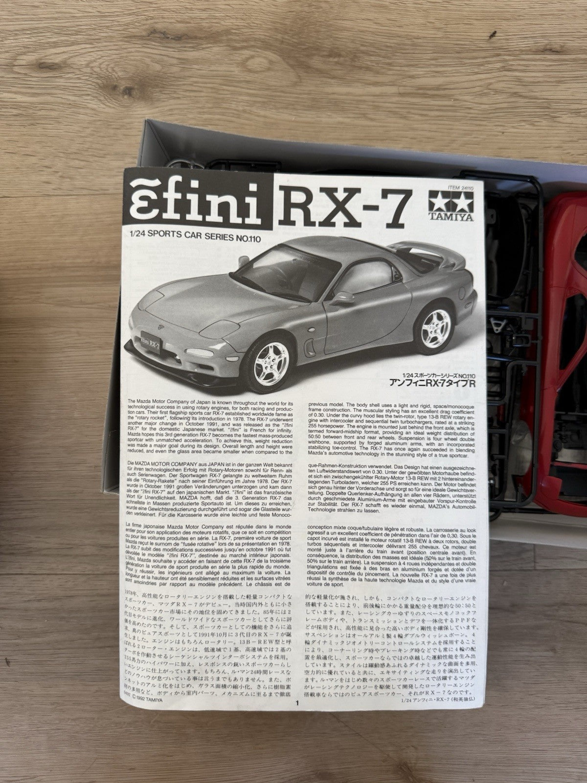 Tamiya 24110 Efini RX-7 1/24 Scale Model Kit New Complete Unused5