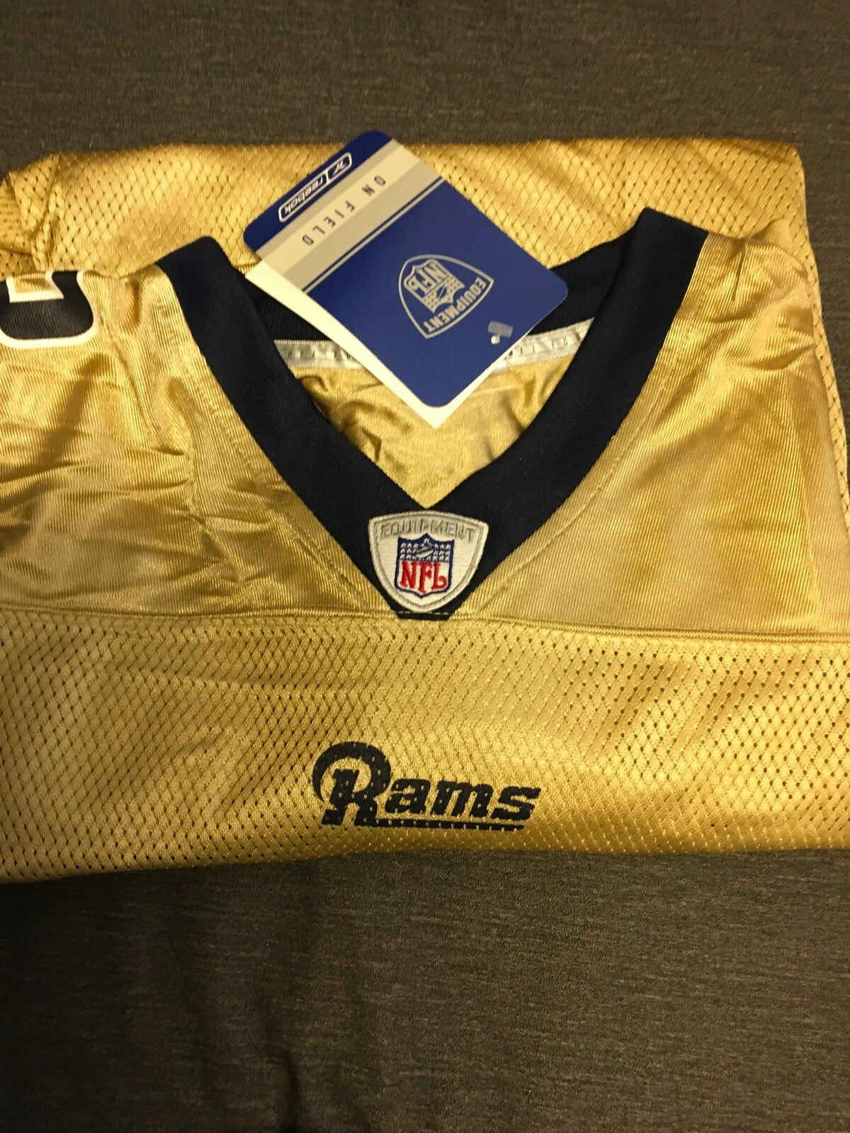Official Reebok NFL Marshall Faulk St. Louis Rams Jersey - Medium - On Field7