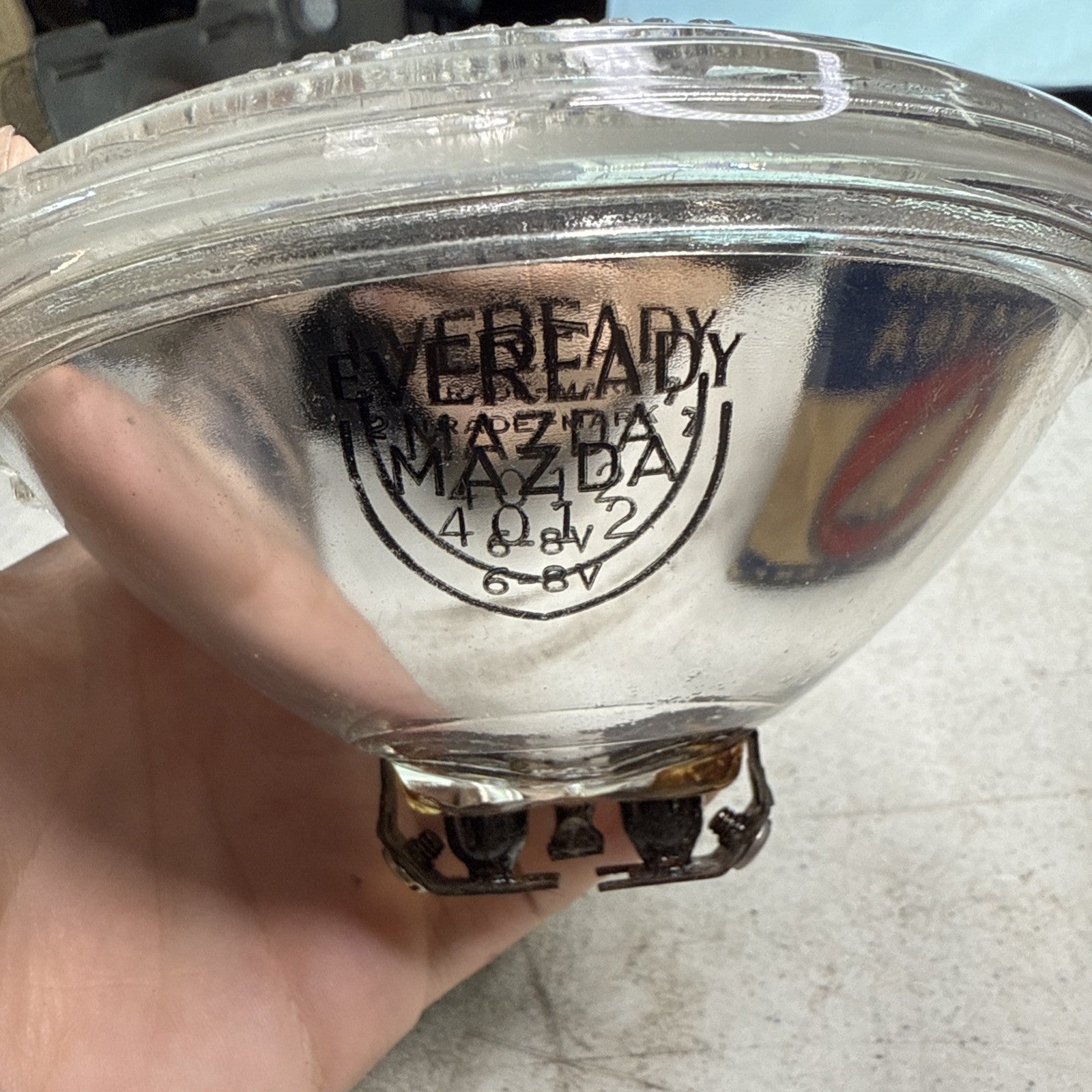 Eveready Mazda 4012 Fog Light Driving Antique Vintage 6" Headlight NEW3