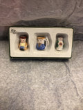 Vintage limited edition collectors miniature set of 3 Fine Porcelain Toby Jugs0