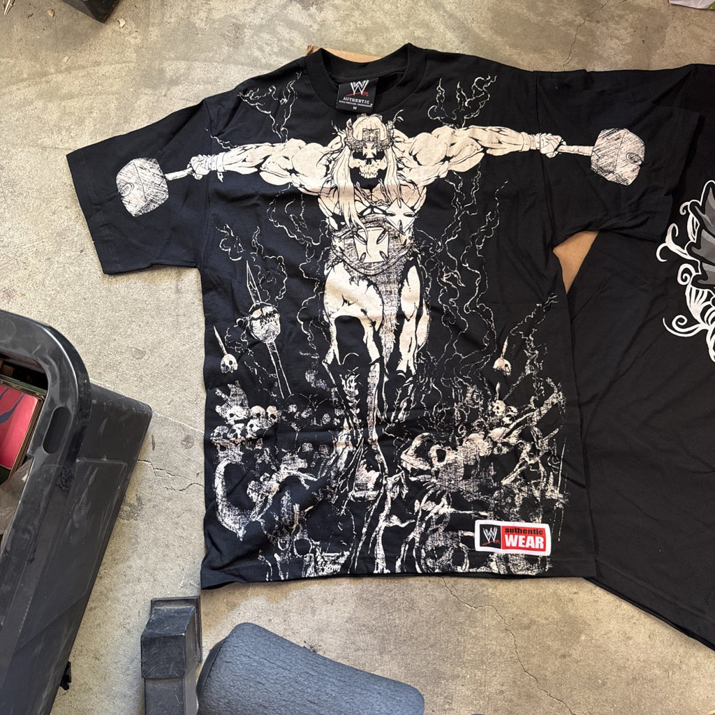 WWE Triple H Shirt Size M 2008 Eversoris Destroyer & Bret Hart Hitman Skull 20081