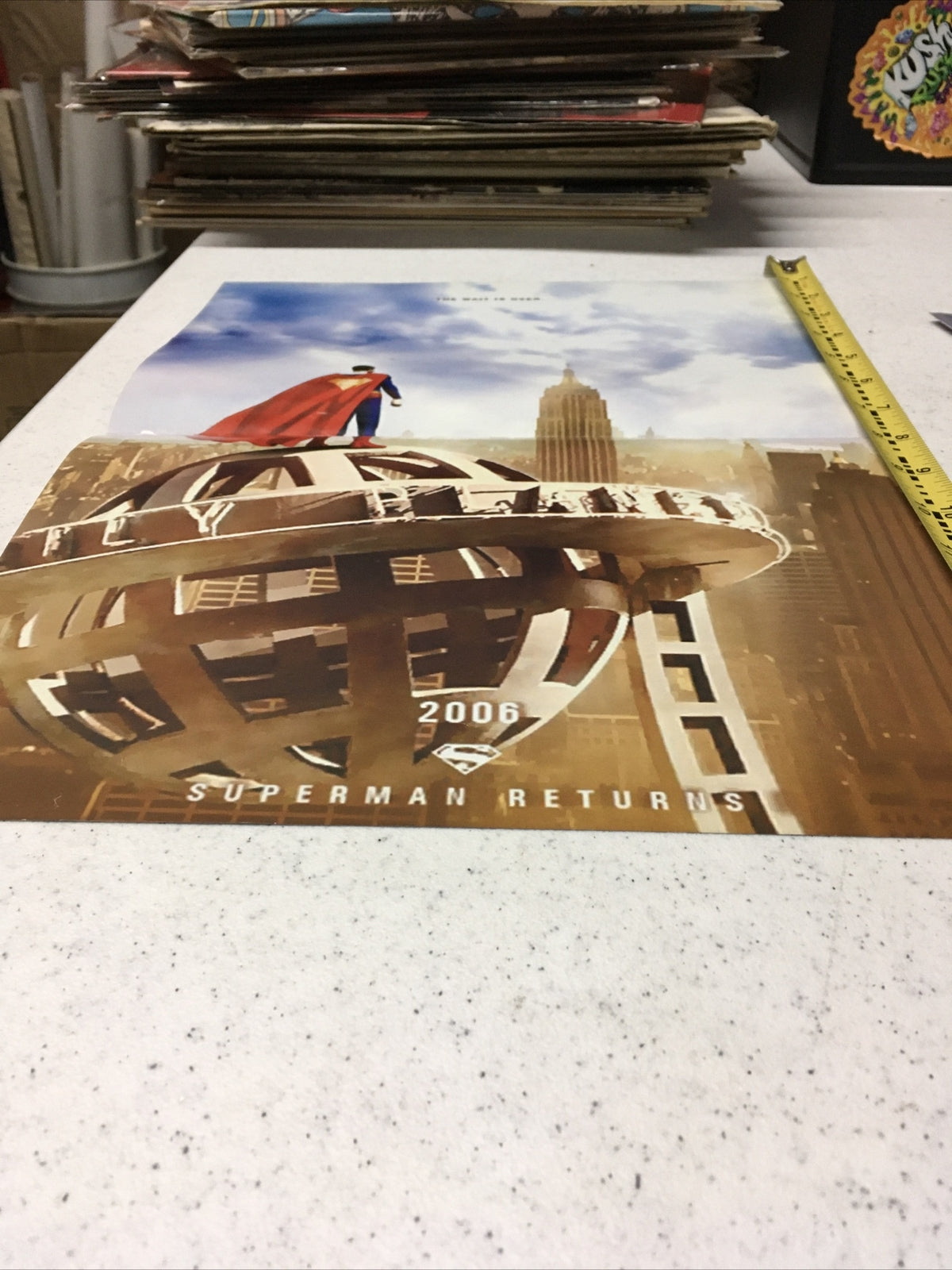 SUPERMAN RETURNS MOVIE POSTER 2 Sided RARE INTL ORIGINAL 15x10.52