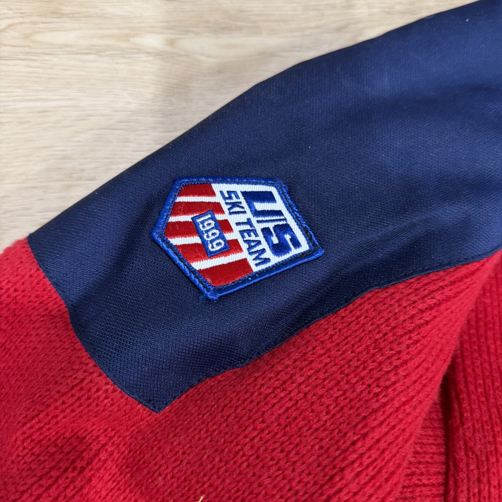 1999 US Ski Team Jacket 1999 Sweater Sz Small Red Blue Snowboard Quarter Zip2