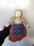 13” Vintage Handmade Folk Art Cloth Doll 0
