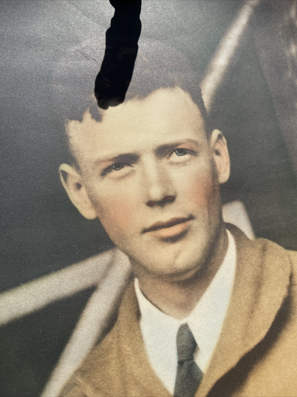 large 1927 Aviation Pilot Charles Lindbergh Portrait Photo 20”x16” original3