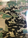 Antique Japanese Woodblock Big Print Signed 1967 Beautiful Colors Town Asian0