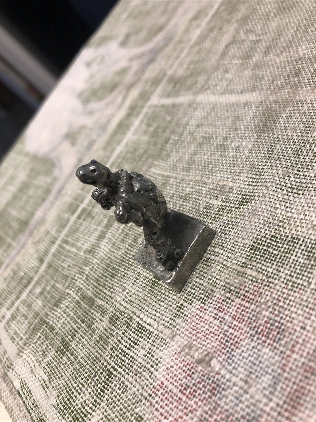 Vintage 1981 Mini Skating Turtle Figure0