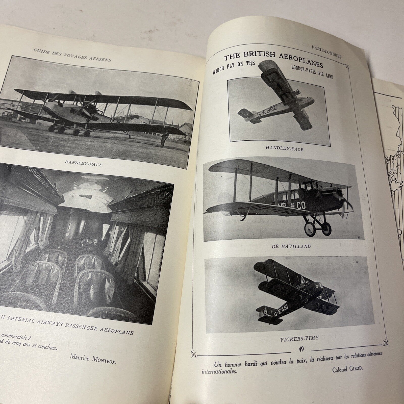 1924 Imperial Air Union AIRLINE TIMETABLE &  Aviation Guide Book In One Rare!!14