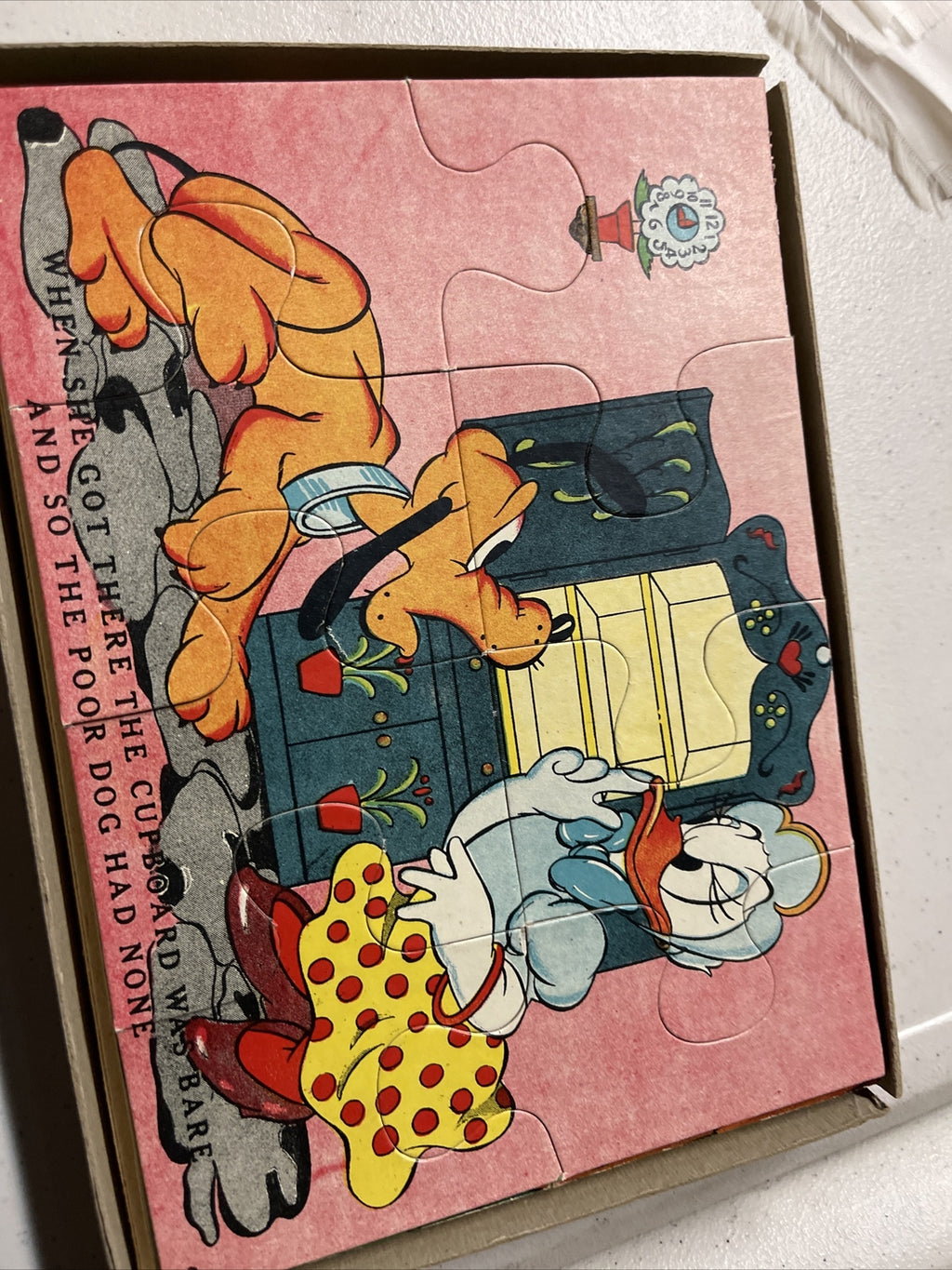 mother hubbard puzzle rhymes walt disney productions RARE with box3