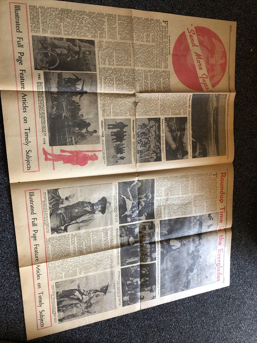HISTORICAL NEWSPAPER SUNDAY JOURNAL FEB 22 1942 NAZI NEW ORDER IS 500 YEARS LATE5