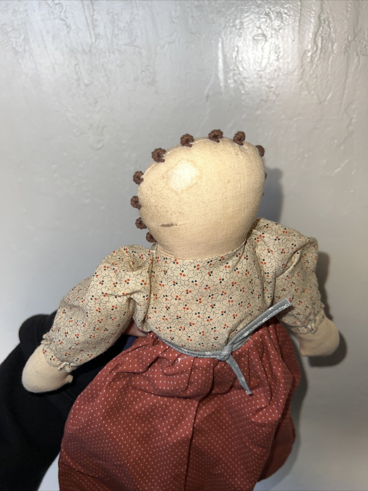 13” Vintage Handmade Folk Art Cloth Doll 3