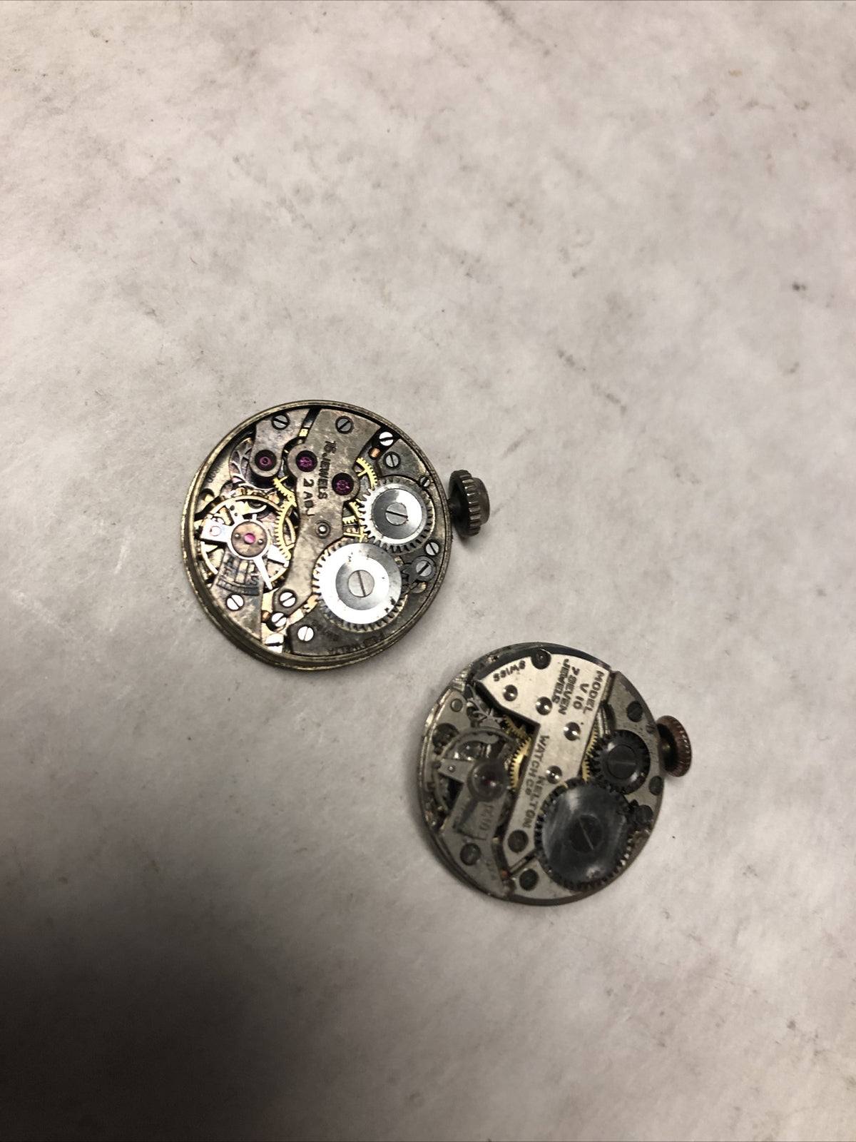 Vintage Lot Of 2 Watch Faces No Band FOR PARTS ONLY Art Deco Kelton1